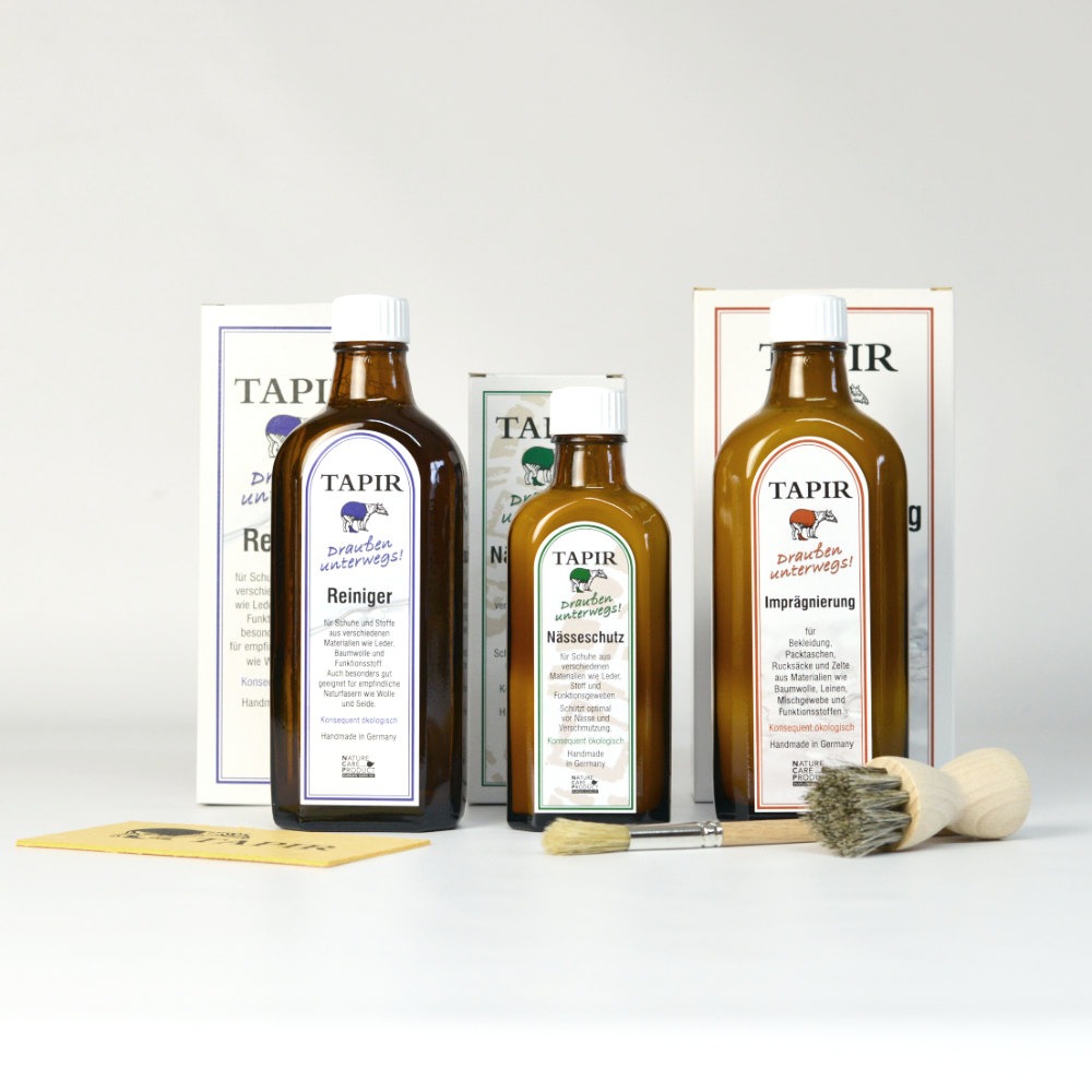 63000Set-Pflegeset-1 Pflegeset Tapir Draußen Unterwegs! - natürliche Pflege für Outdoorprodukte – Bild 1