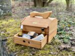 Handgearbeitete große Schuhputzkiste aus geöltem Buchenholz – Bild 2