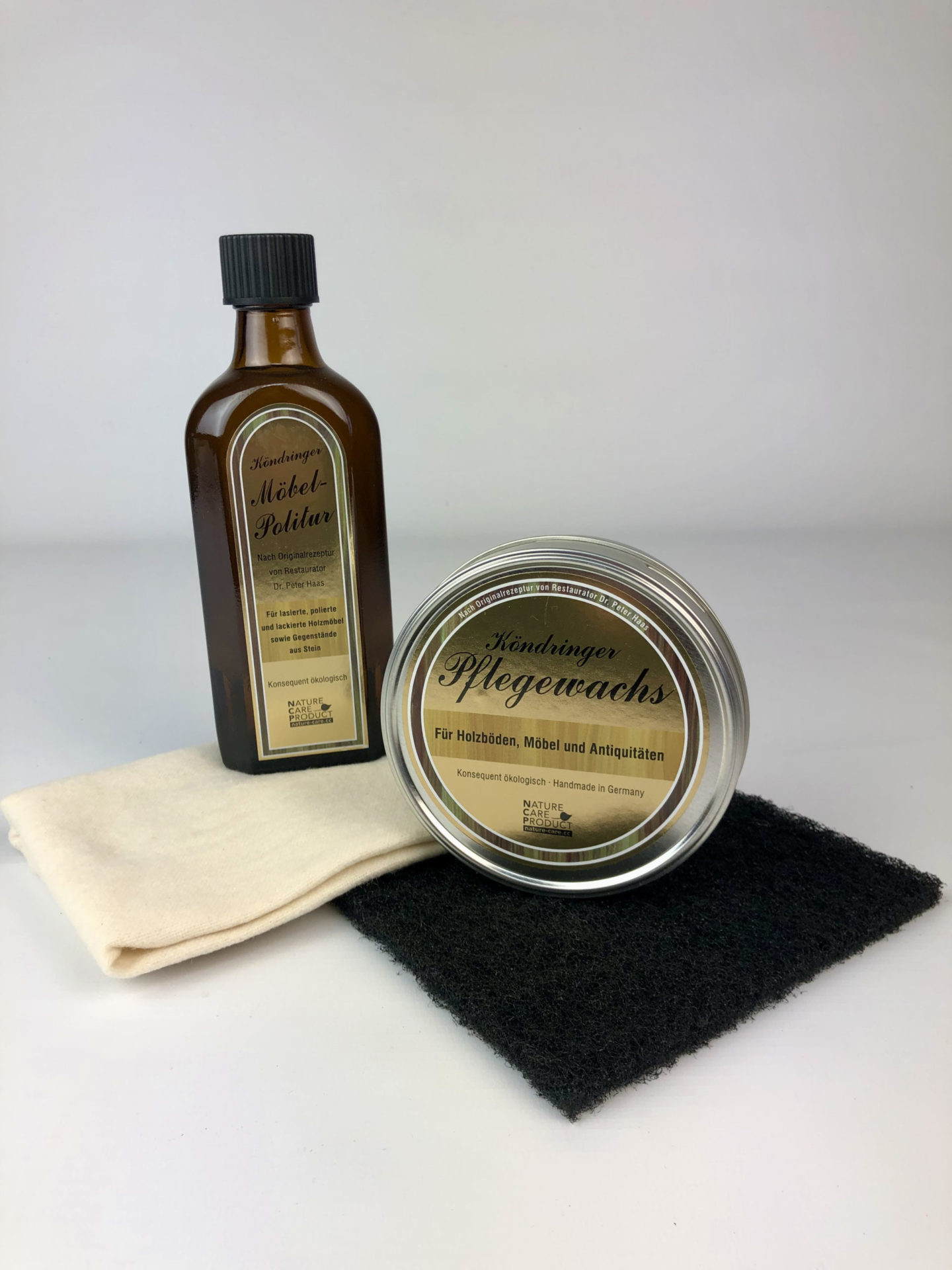 Köndringer Set Möbelpflege Hochwertiges Pflegeset für Holzmöbel und Antiquitäten – Bild 1